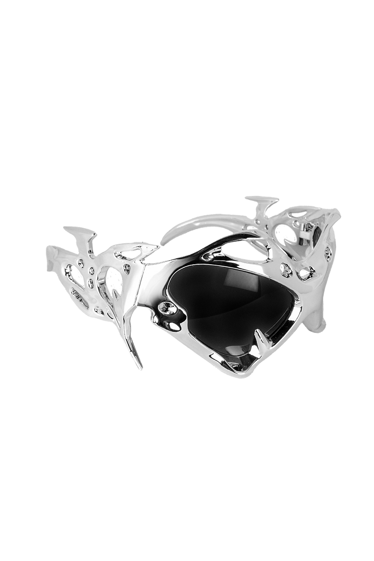 Sculptural Sunglasses Chrome