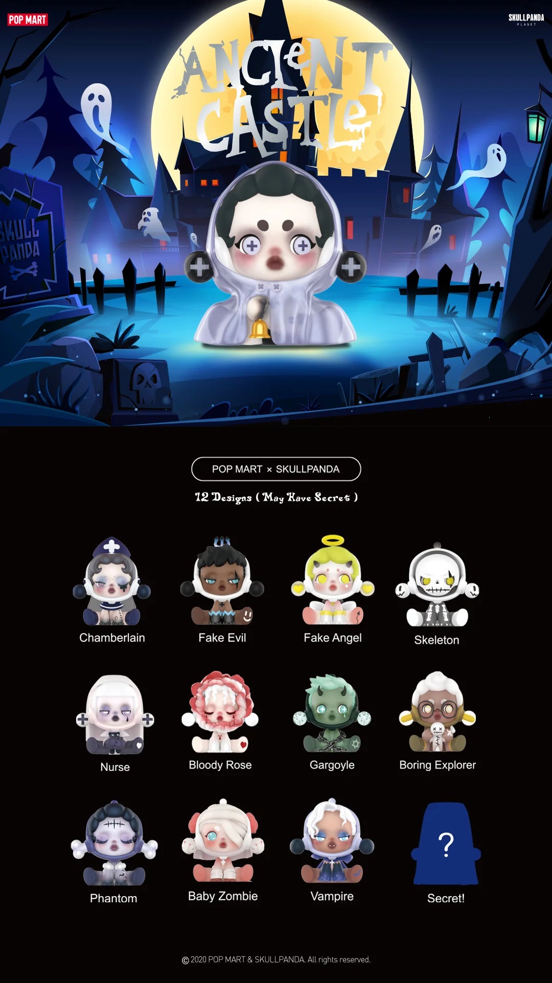 popmart️ SKULLPANDA ANCIENT CASTLEシリーズ POP MART x SKULLPANDA Ancient Castle Fake Evil Mini Figure