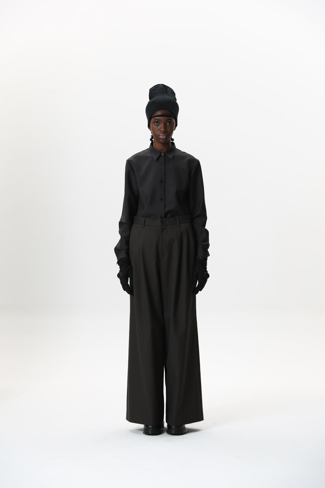 pleated wide pants - Moohong