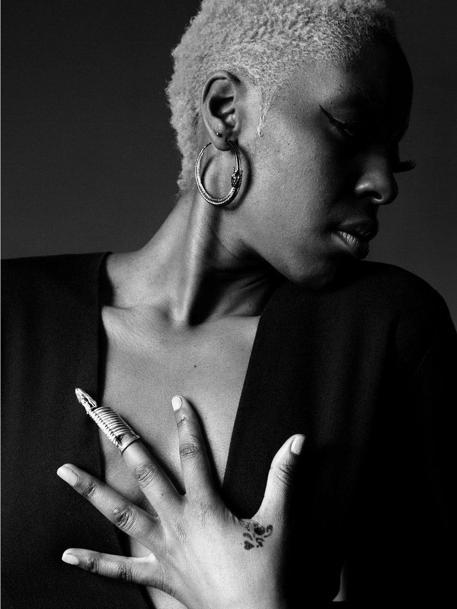 SNAKE NAIL RING [SILVER] - SMALL HEAD