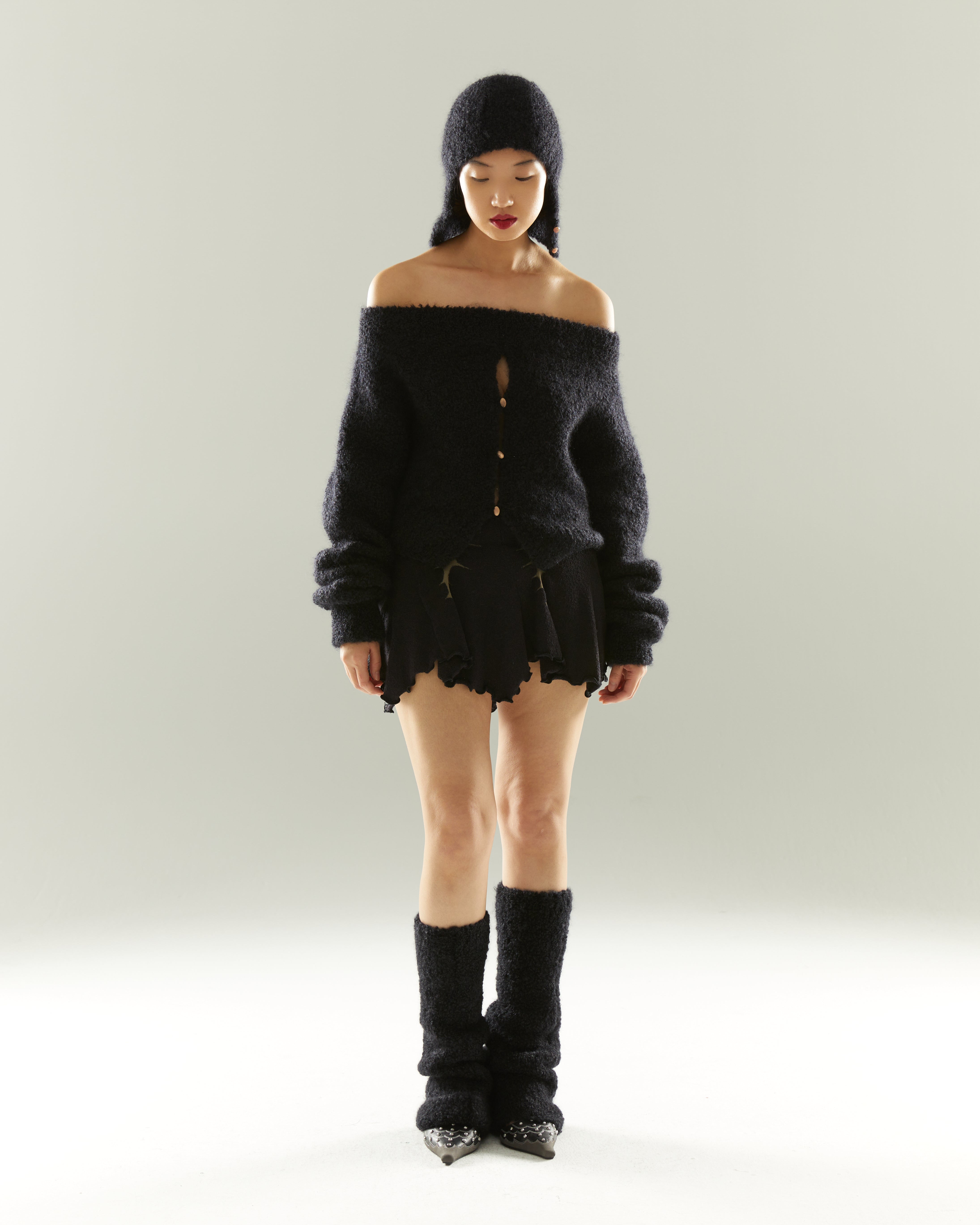 Furry Off Shoulder Sweater