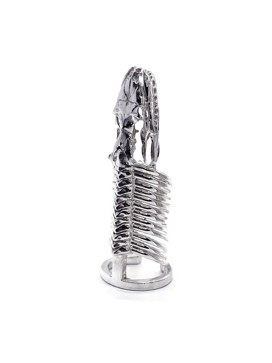 SNAKE NAIL RING [SILVER] - BIG HEAD